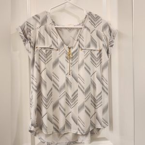 White Top with Black Chevron